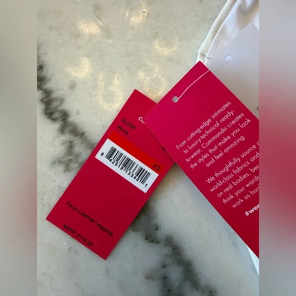 NWT Commando Faux Leather Leggings in White - Size XS - Picture 10 of 10